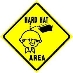 Amazon.com - HARD HAT AREA zone construction humor sign - ClipArt ...