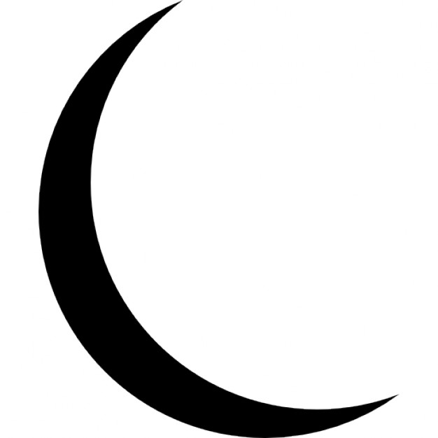 Moon phase black crescent shape Icons | Free Download