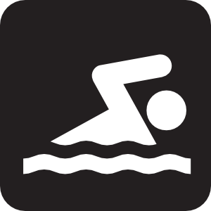 Swimming Black Clip Art - vector clip art online ...