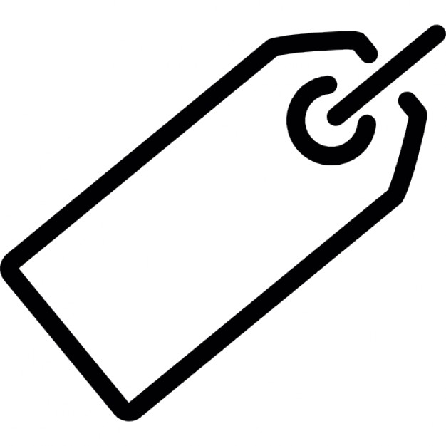 Paper label tag outline Icons | Free Download