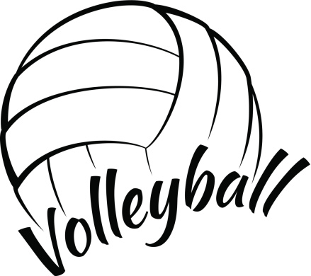 Volleyball net and ball clipart