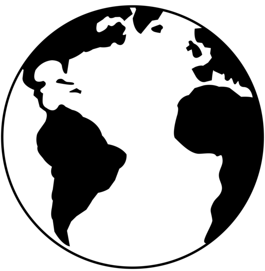 Earth clipart black and white png