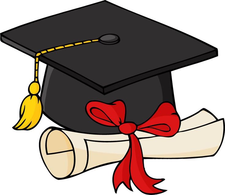 Clipart of graduation cap and gown