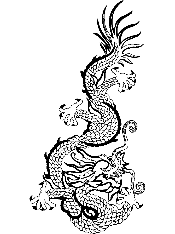 Chinese Dragon Coloring Pages 1000 Images About Dragons On ...