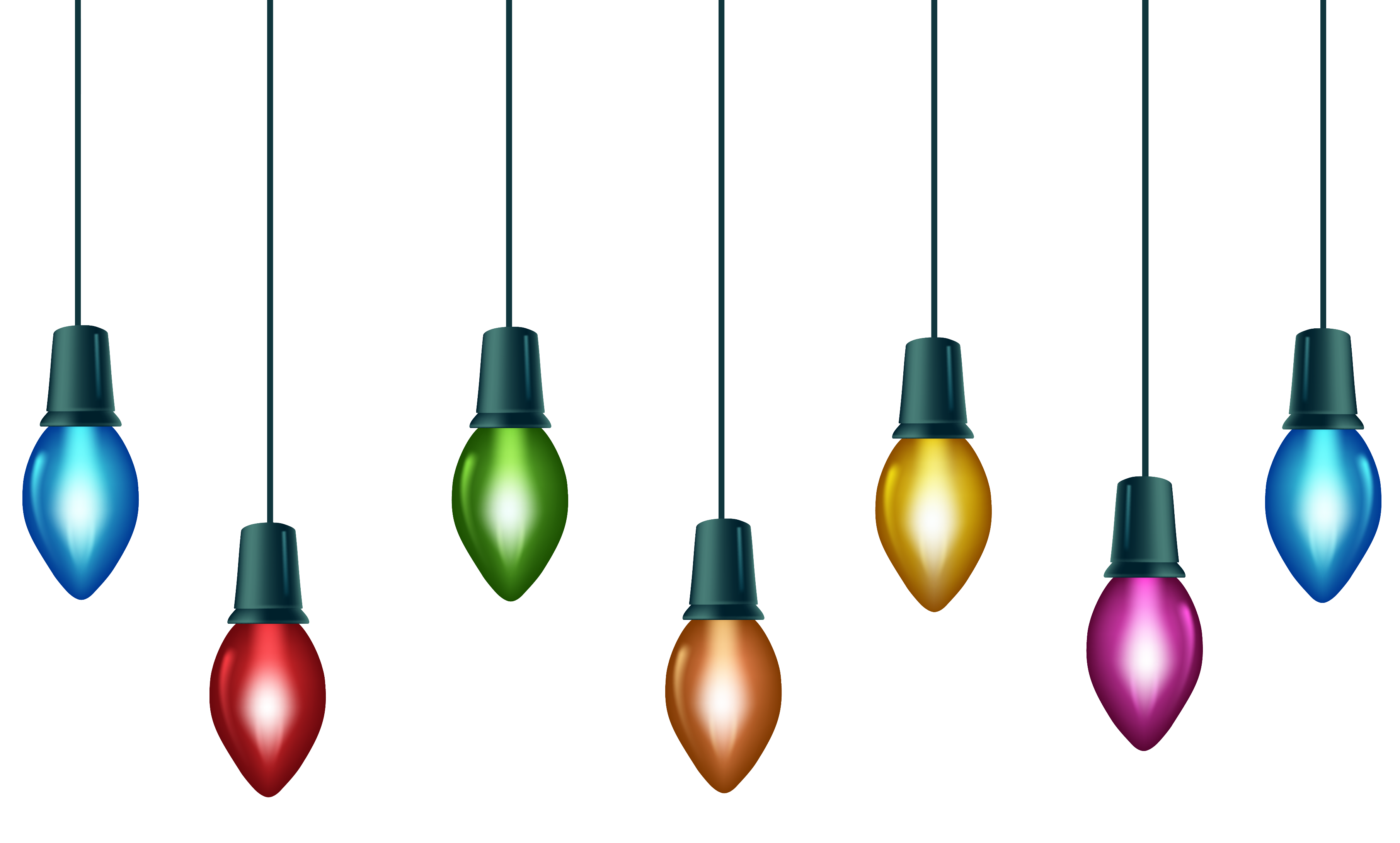 Christmas lights decorations clipart