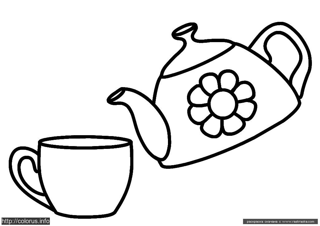Teapot Colouring Pages Page 1