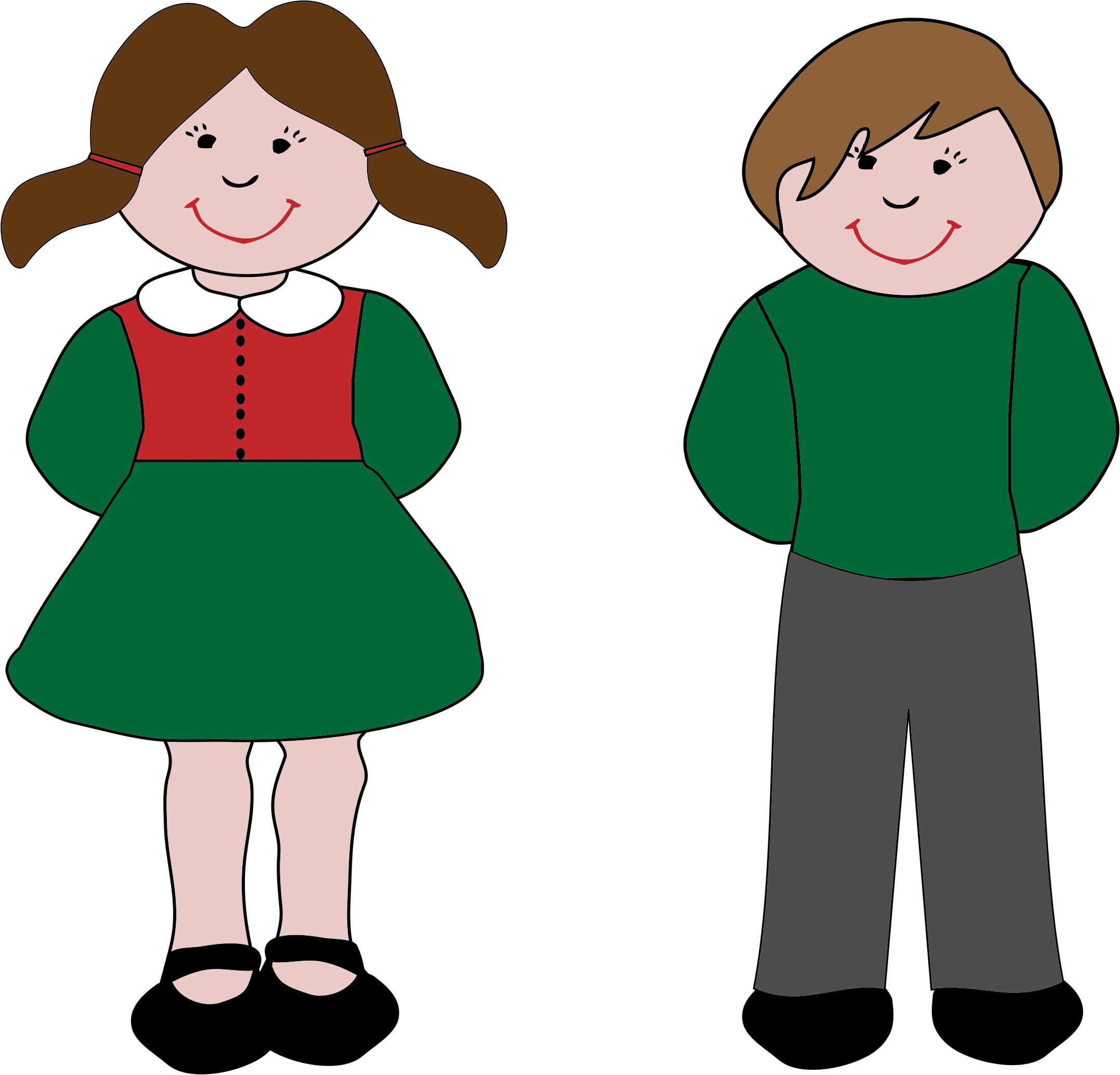 Boy and girl clipart png