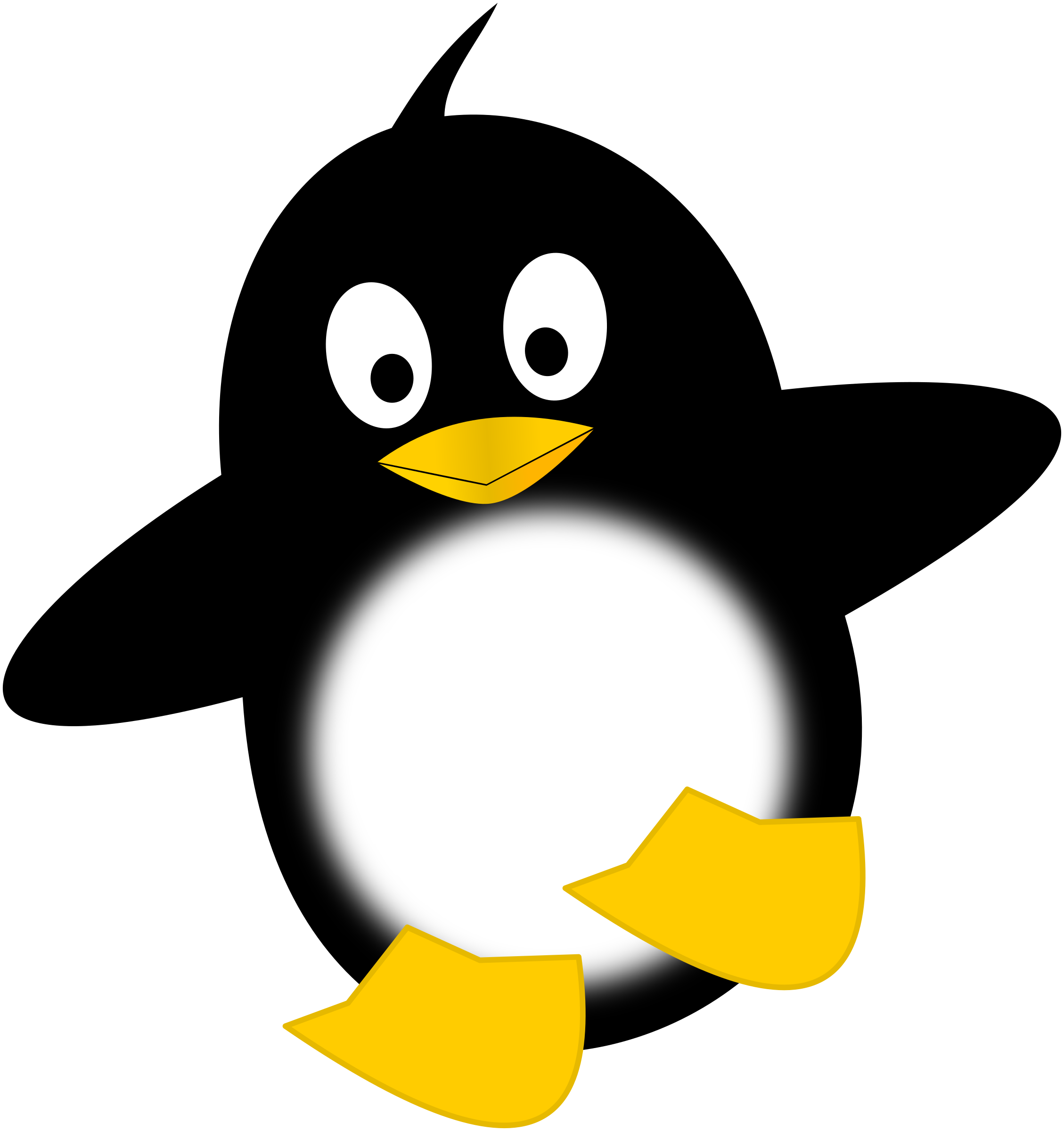 Funny little penguin vector clipart - Free Public Domain Stock Photo