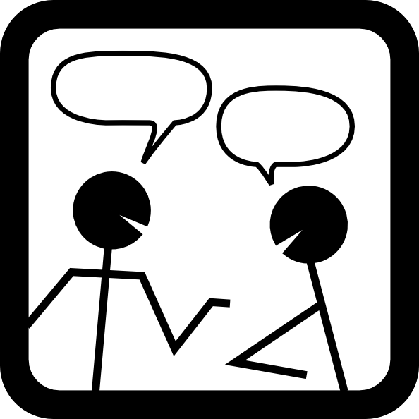 Talking With Partner Clipart