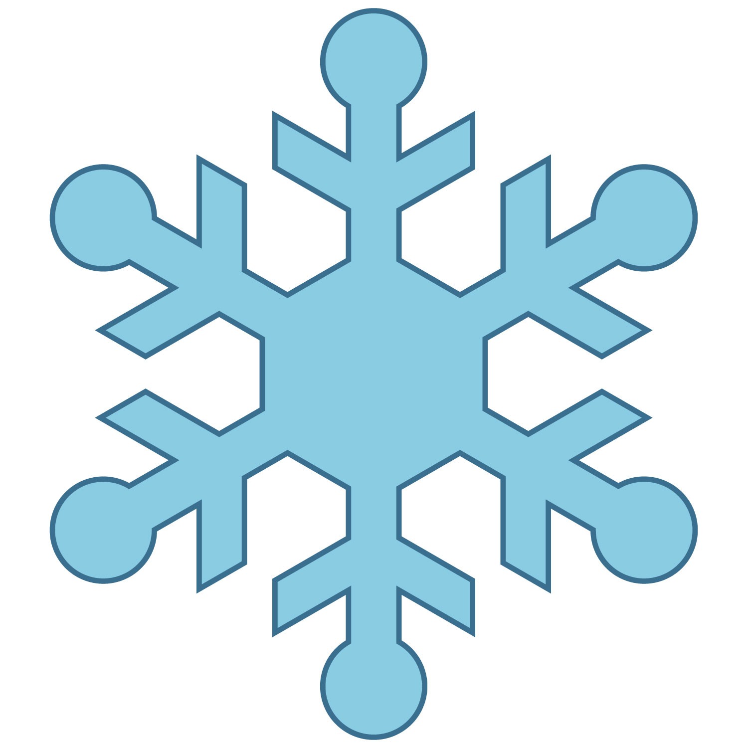 Simple Snowflake Clipart