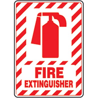 Accuform MFXG516VS Safety Sign, Fire Extinguisher (symbol), 14 X ...