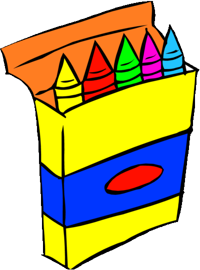 Clipart images of school supplies