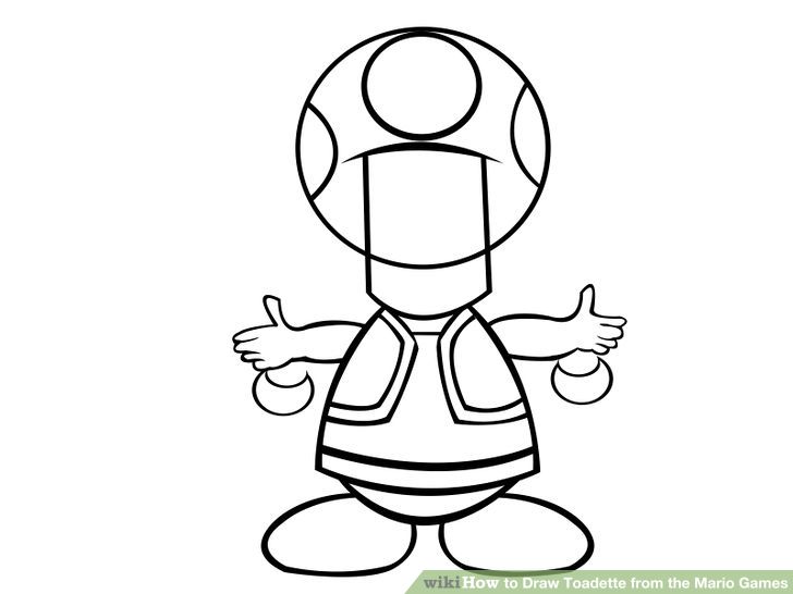 How to Draw Toadette from the Mario Games (with Pictures)