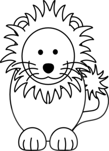 Lion Clip Art Black and White – Clipart Free Download