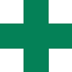 First Aid Cross Removable Wall Sticker, Kelly Green, L: Amazon.co ...