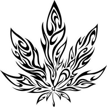 Free download Tribal Pot Leaf Drawing Weed Plants Drawings
