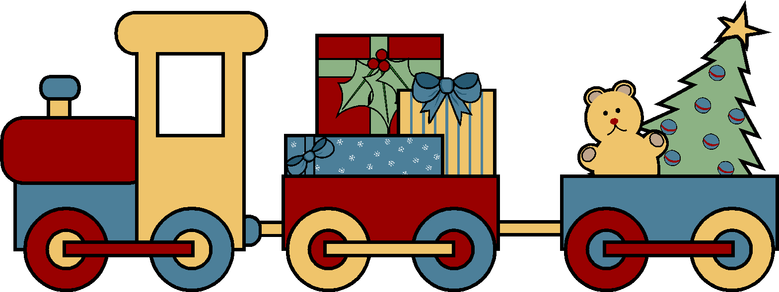 Christmas Train Free Clipart