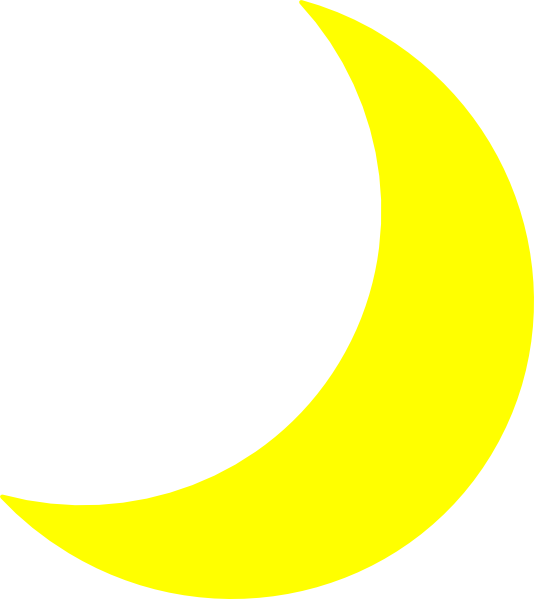591 views Yellow Crescent Moon Clipart