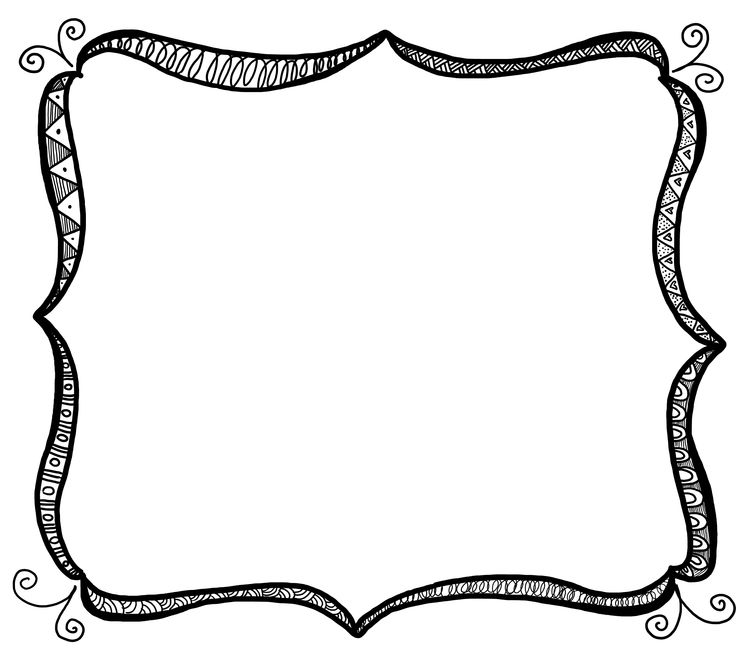 Free black and white clipart school picture frame