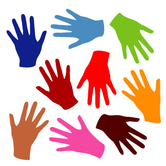 Hand Signal Colored Clipart
