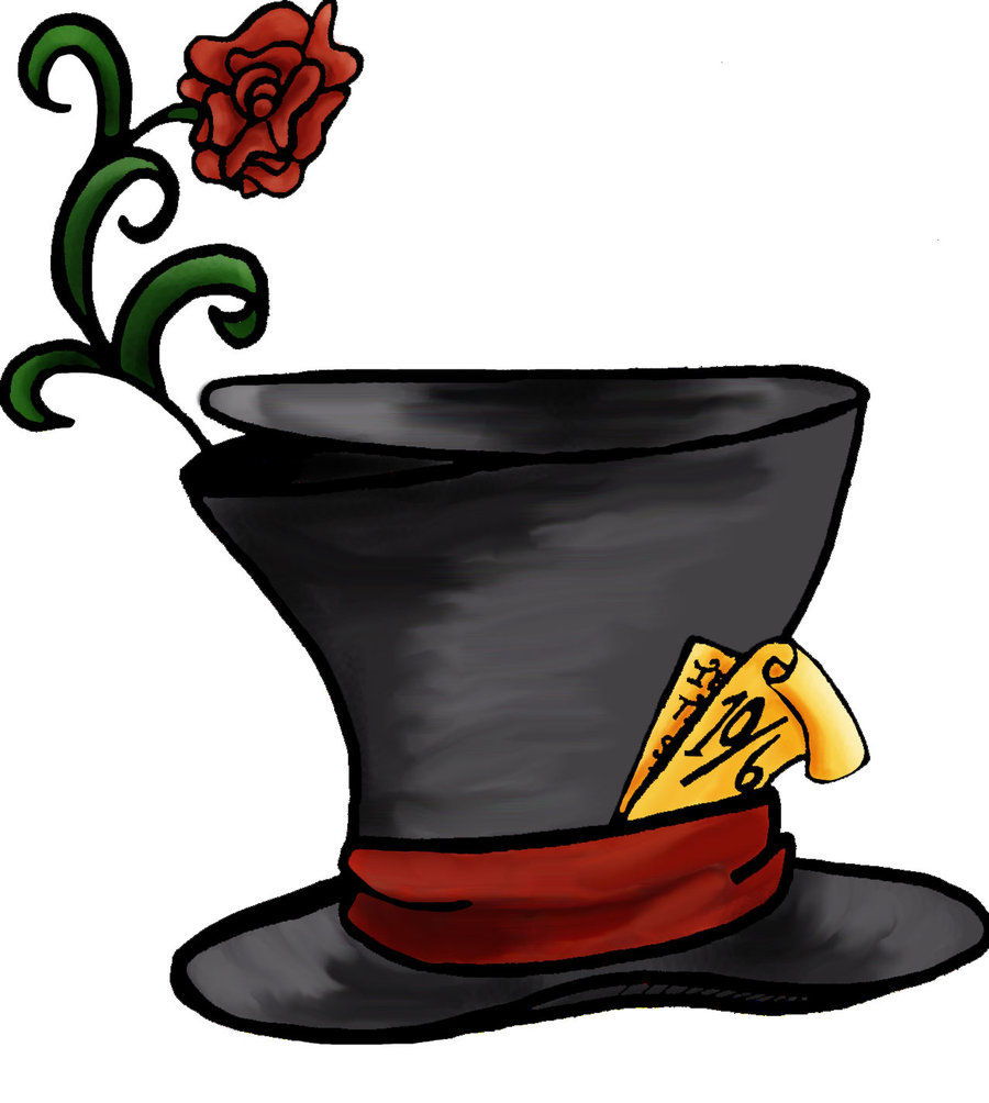 Mad hatter hat clipart