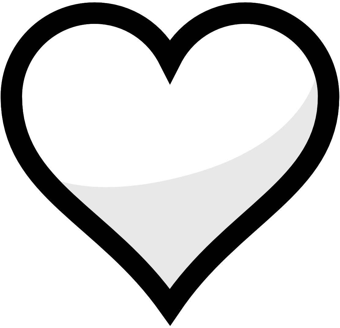 510 views Heart clipart black and white png