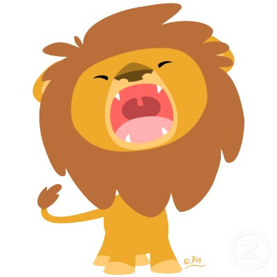 Scary lion clipart