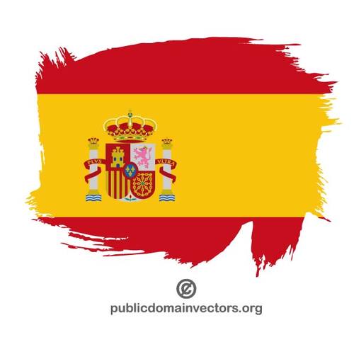 Flag of Spain paint stroke | Public domain vectors