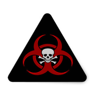 Red Biohazard Stickers | Zazzle