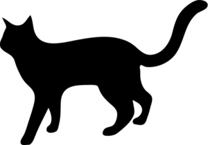 Cat outline clipart free