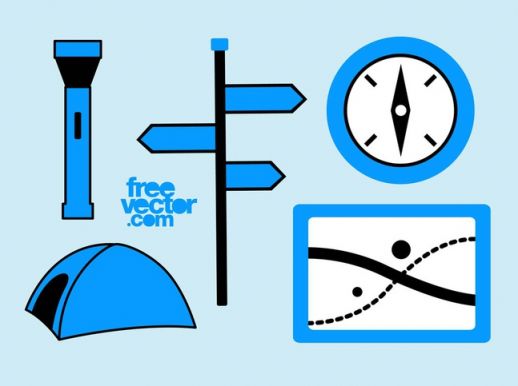Free Camping Icons Vector - AI PDF - Free Graphics download