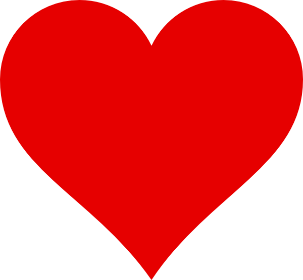 Simple Red Heart Clip Art - vector clip art online ...