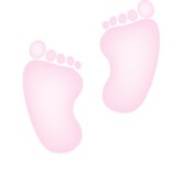 Pink Baby Footprints Clip Art, Baby Clipart and Baby Graphics ...