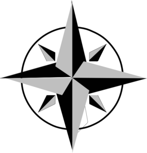 Short Gray Compass Clip Art - vector clip art online ...