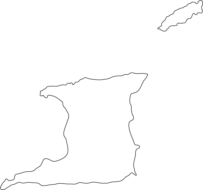Trinidad and Tobago outline map