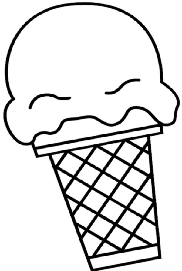 ice cream cone clipart black and white - photo #1