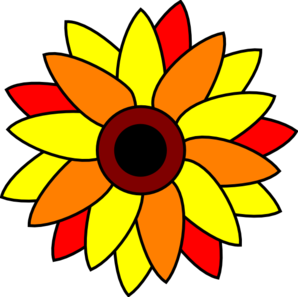 Sunflower Tatto clip art - vector clip art online, royalty free ...