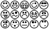 Outline Smiley Icons clip art Free Vector
