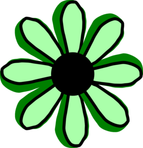 Green Flower clip art - vector clip art online, royalty free ...
