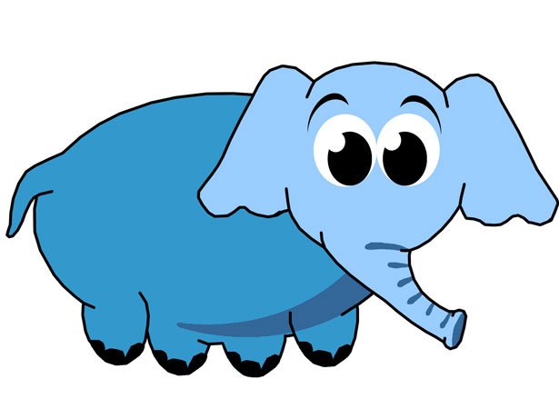 Blue Elephant Clip Art Free Stock Photo - Public Domain Pictures