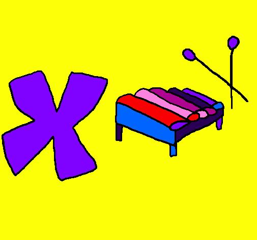 Colored page Xylophone painted by crystalena