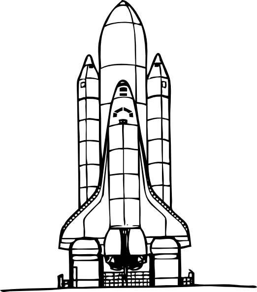 Space Shuttle Liftoff Clip Art - vector clip art ...