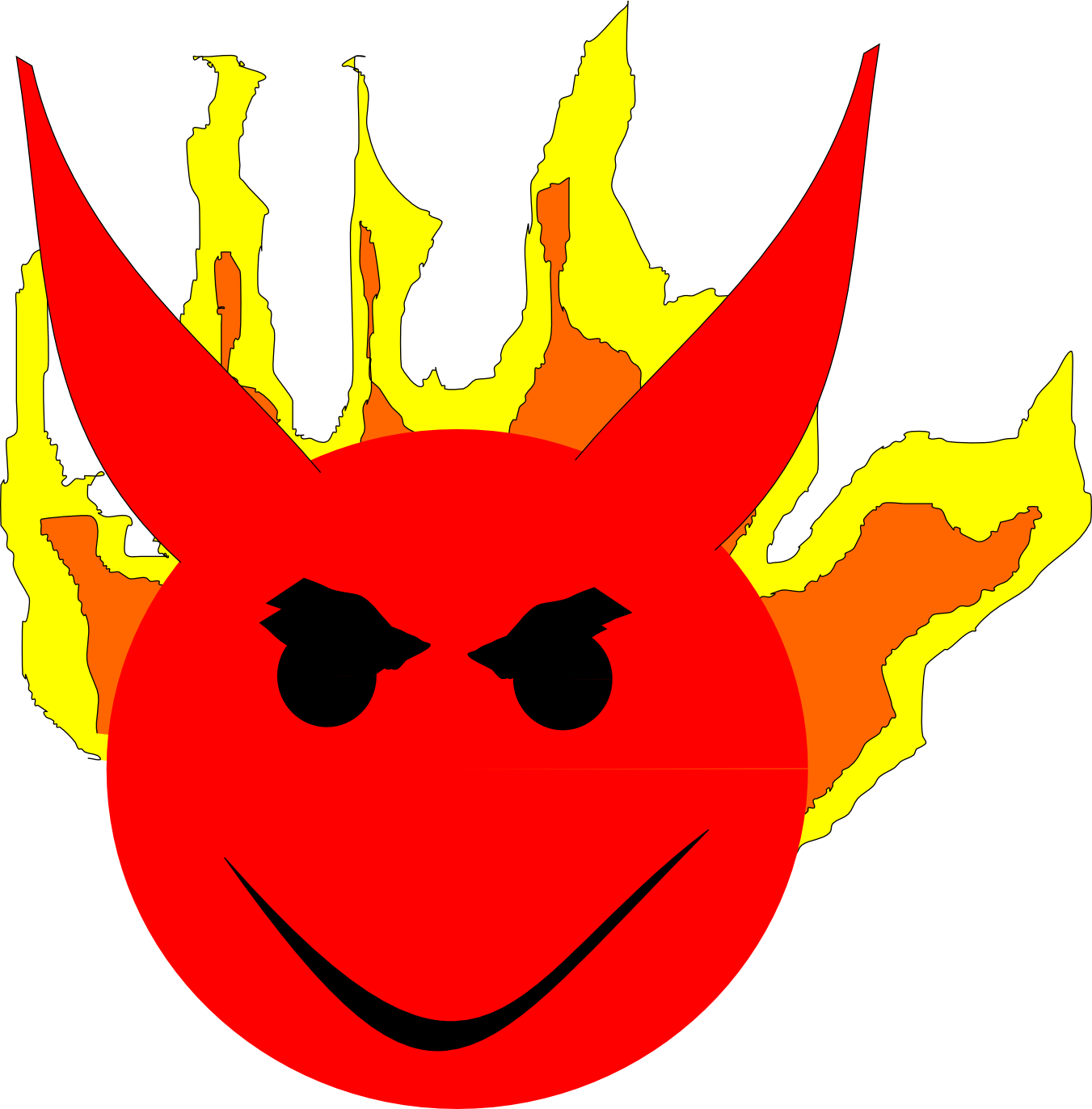 Demon Smiley Face - ClipArt Best