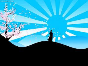 Cherry Blossom Sunshine PPT Backgrounds Template for Presentation ...
