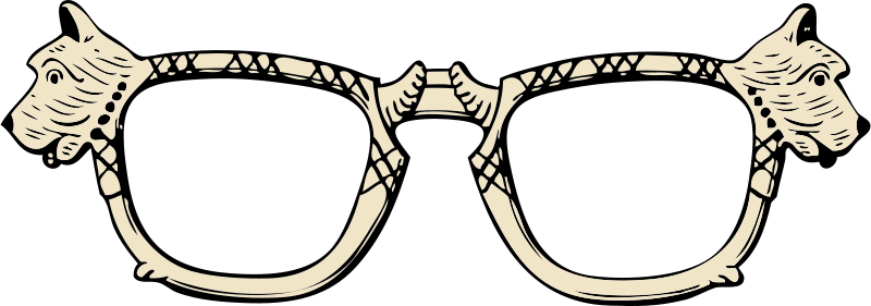 Clipart - scottie dog glasses
