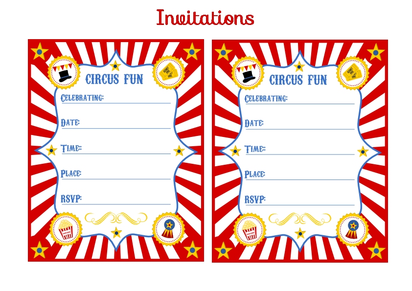 FREE Circus Birthday Party Printables from Printabelle | Catch My ...