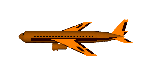Animated Motion of Airplane