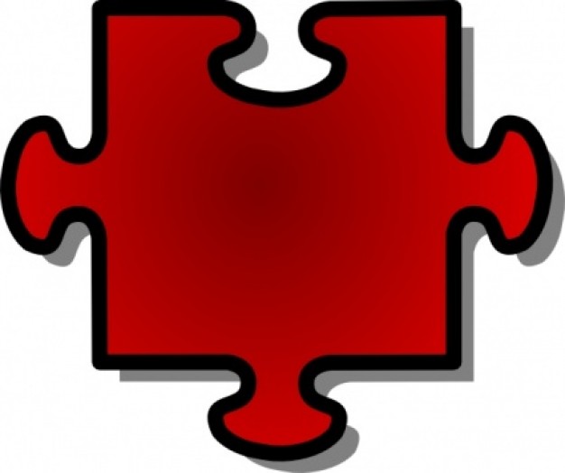 Jigsaw Red Puzzle Piece clip art | Download free Vector