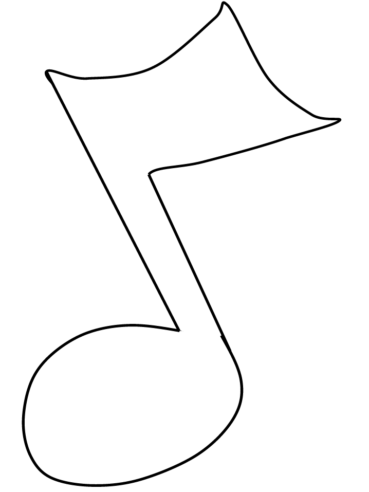 Musical Note Outline - ClipArt Best