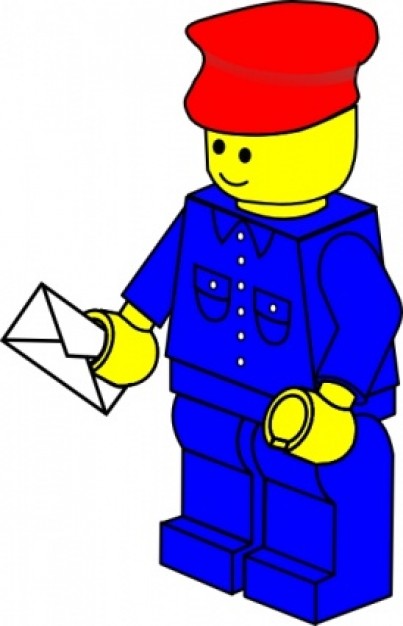 Lego Town Postman clip art | Download free Vector
